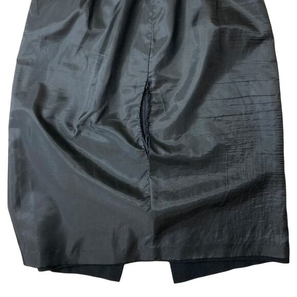 Vintage black wool midi skirt, Jones New York lined side vent career wear - Picture 10 of 11